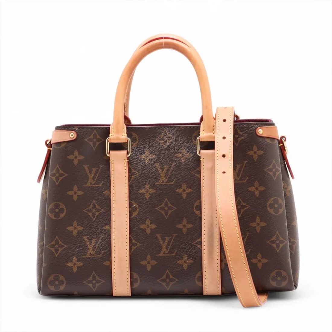 LOUIS VUITTON MONOGRAM SOUFFLOT BB BROWN: Louis Vuitton Monogram Soufflot BB Brown Brand: Louis Vuitton Type: Hand bag Material: None Color: Brown Size: Height:7.5inch Length:11.2inch Depth:4.9inch Handle height:3.5inch Shoulder height:20