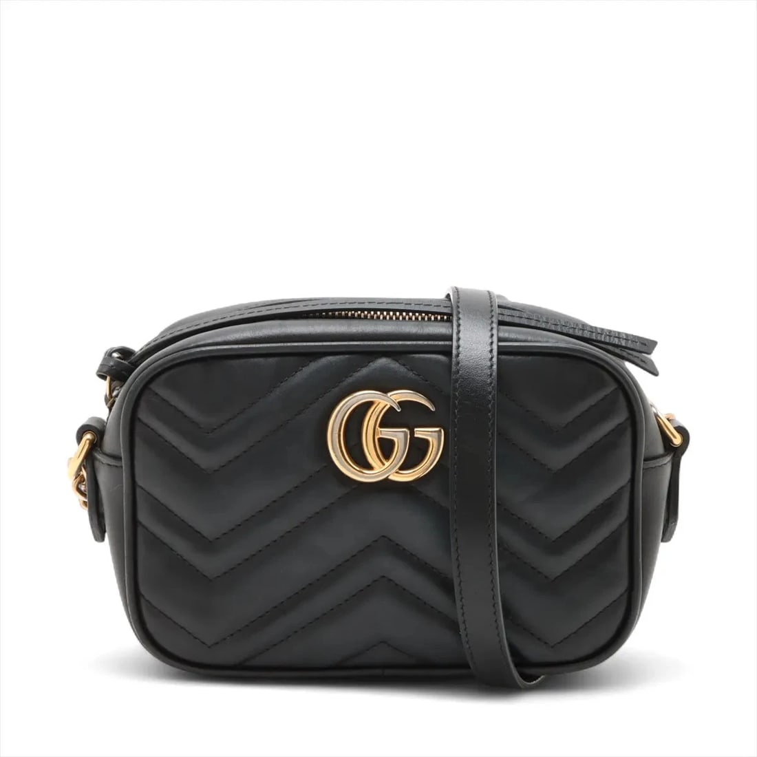 GUCCI GG MARMONT LEATHER CHAIN SHOULDER BAG: Gucci GG Marmont Leather Chain Shoulder Bag Brand: Gucci Type: Shoulder bag Material: Leather Color: Black Size: Height:4.7inch Length:7.1inch Depth:2.4inch Shoulder height:21.9inch Accessories: