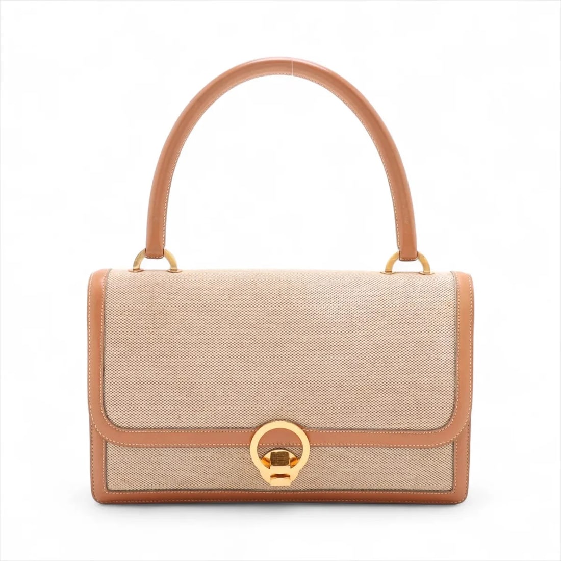 HERMÈS RING II TOILE ASH X BOXCALF BEIGE GOLD: Hermès Ring II toile ash x boxcalf Beige Gold Brand: Hermès Type: Hand bag Material: Toile H Color: Beige Size: Height:6.3inch Length:10.4inch Depth:1.4inch Handle height:5.3inch Accessories: N