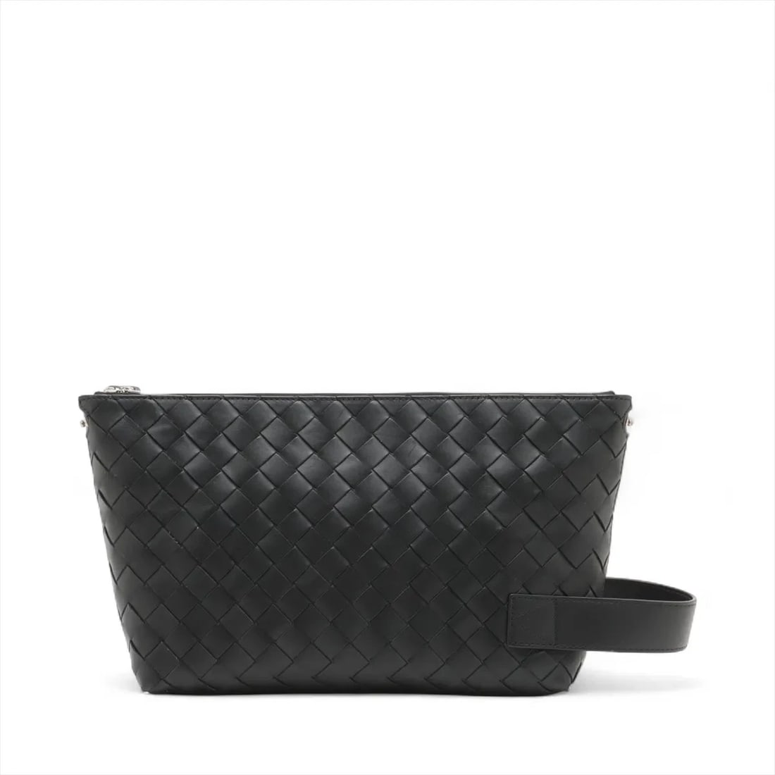 BOTTEGA VENETA INTRECCIATO LEATHER SECOND BAG BLACK: Bottega Veneta Intrecciato Leather Second bag Black Brand: Bottega Veneta Type: Second bag Material: Leather Color: Black Size: Height:6.7inch Length:9.6inch Depth:3.0inch Handle height:2.2inch A