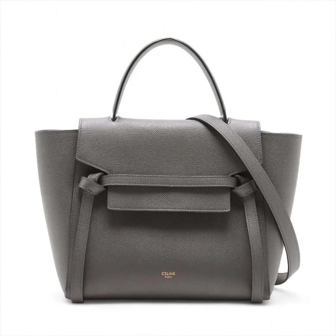 CELINE BELT BAG MICRO LEATHER 2 WAY HANDBAG GRAY (1 of 10)