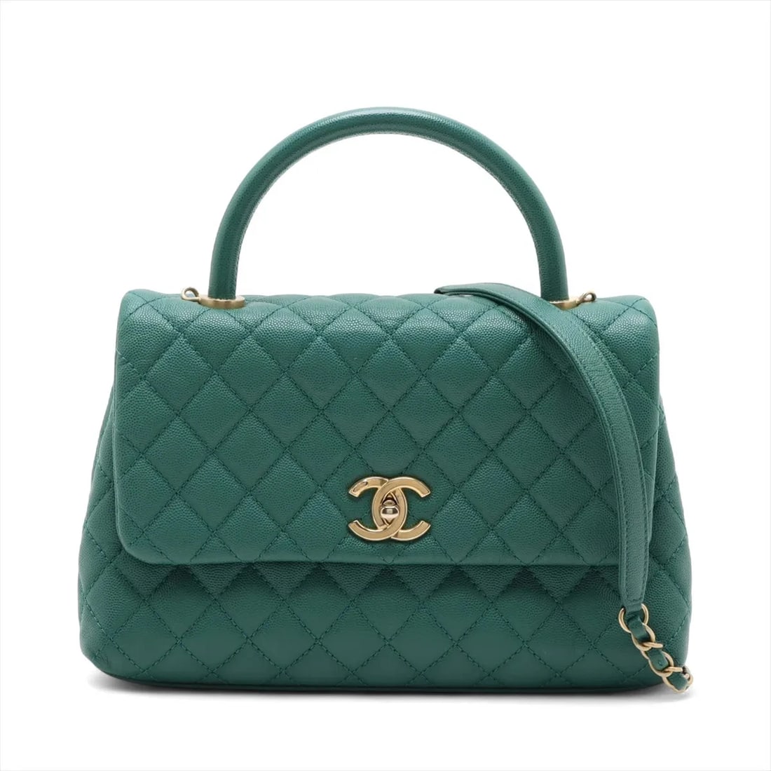 CHANEL COCO HANDLE 29 S CAVIAR SKIN 2 WAY HANDBAG (1 of 7)