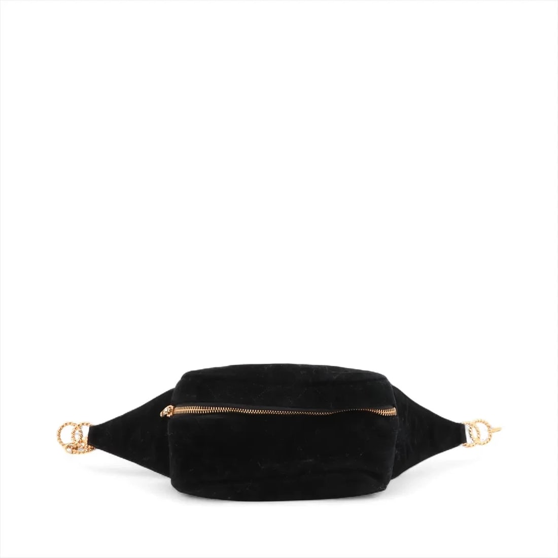 CHANEL MATELASSE VELOUR WAIST BAG COCO MARK BLACK GOLD (1 of 6)