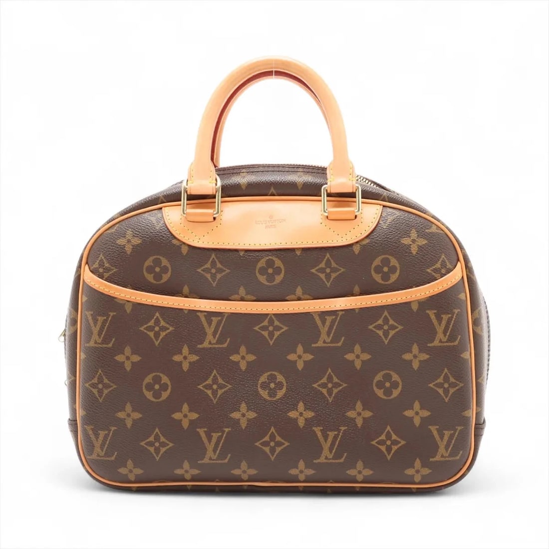 LOUIS VUITTON MONOGRAM TROUVILLE BROWN: Louis Vuitton Monogram Trouville Brown Brand: Louis Vuitton Type: Hand bag Material: Monogram Color: Brown Size: Height:8.1inch Length:11.0inch Depth:4.5inch Handle height:3.7inch 
