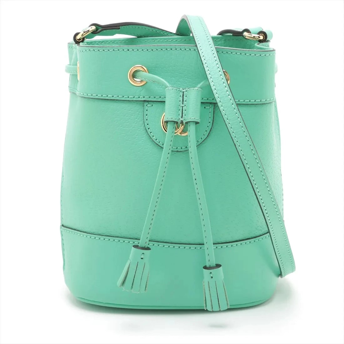 GUCCI MINI BUCKET BAG LEATHER SHOULDER BAG GREEN: Gucci Mini bucket bag Leather Shoulder bag Green Brand: Gucci Type: Shoulder bag Material: Leather Color: Green Size: Height:7.5inch Length:6.1inch Depth:3.5inch Shoulder height:24.8inch Accessor