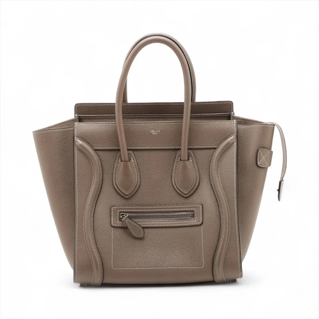 CELINE LUGGAGE MICRO SHOPPER LEATHER HAND BAG GREIGE (1 of 8)