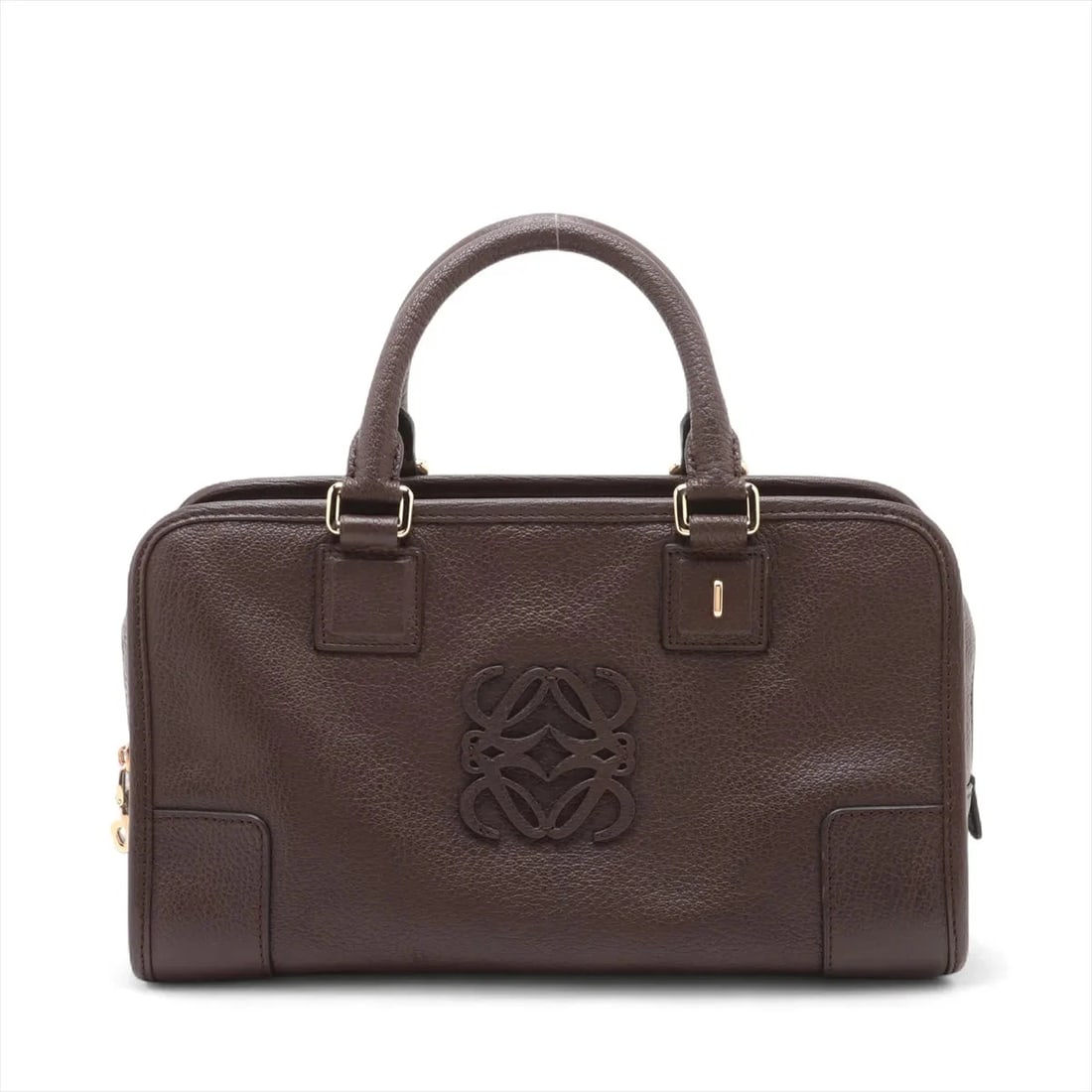 LOEWE AMAZONA 28 LEATHER HAND BAG: Loewe Amazona 28 Leather Hand bag Brand: Loewe Type: Hand bag Material: Leather Color: Brown Size: Height:6.5inch Length:11.2inch Depth:5.1inch Handle height:3.9inch Accessories: None