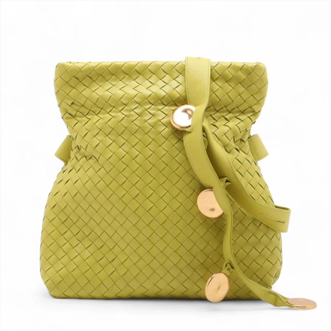 BOTTEGA VENETA INTRECCIATO FOLD LEATHER SHOULDER BAG (1 of 8)