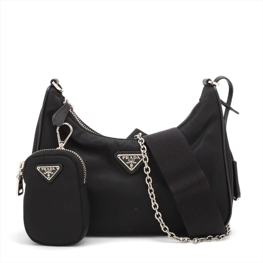 PRADA TESSUTO NYLON X LEATHER 2 WAY SHOULDER BAG (1 of 5)