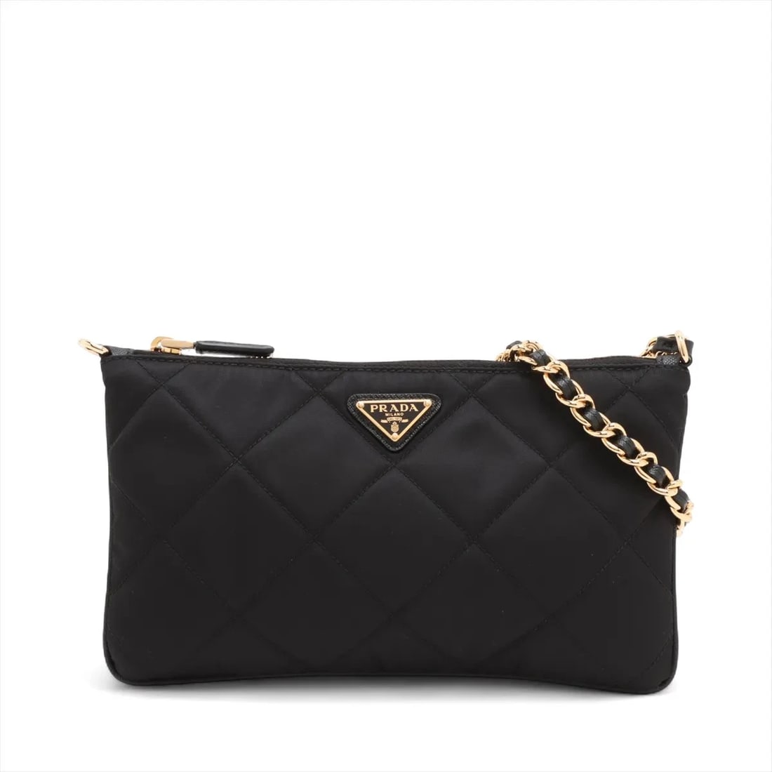 PRADA TESSUTO NYLON X LEATHER CHAIN SHOULDER BAG (1 of 10)
