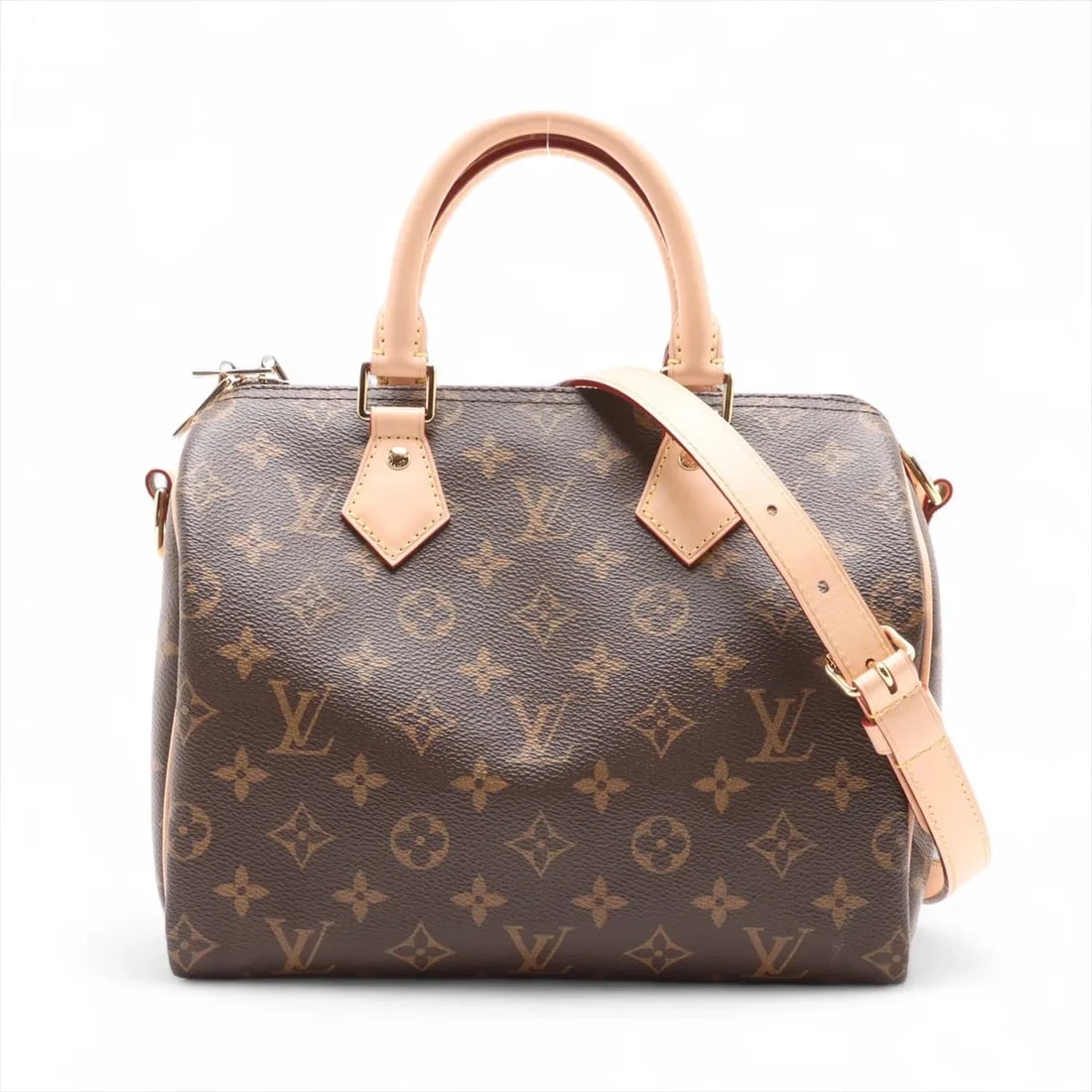 LOUIS VUITTON MONOGRAM SPEEDY BANDOULIÈRE 25 BROWN: Louis Vuitton Monogram Speedy Bandoulière 25 Brown Brand: Louis Vuitton Type: Hand bag Material: None Color: Brown Size: Height:7.5inch Length:10.0inch Depth:5.7inch Handle height:3.5inch Shoulde