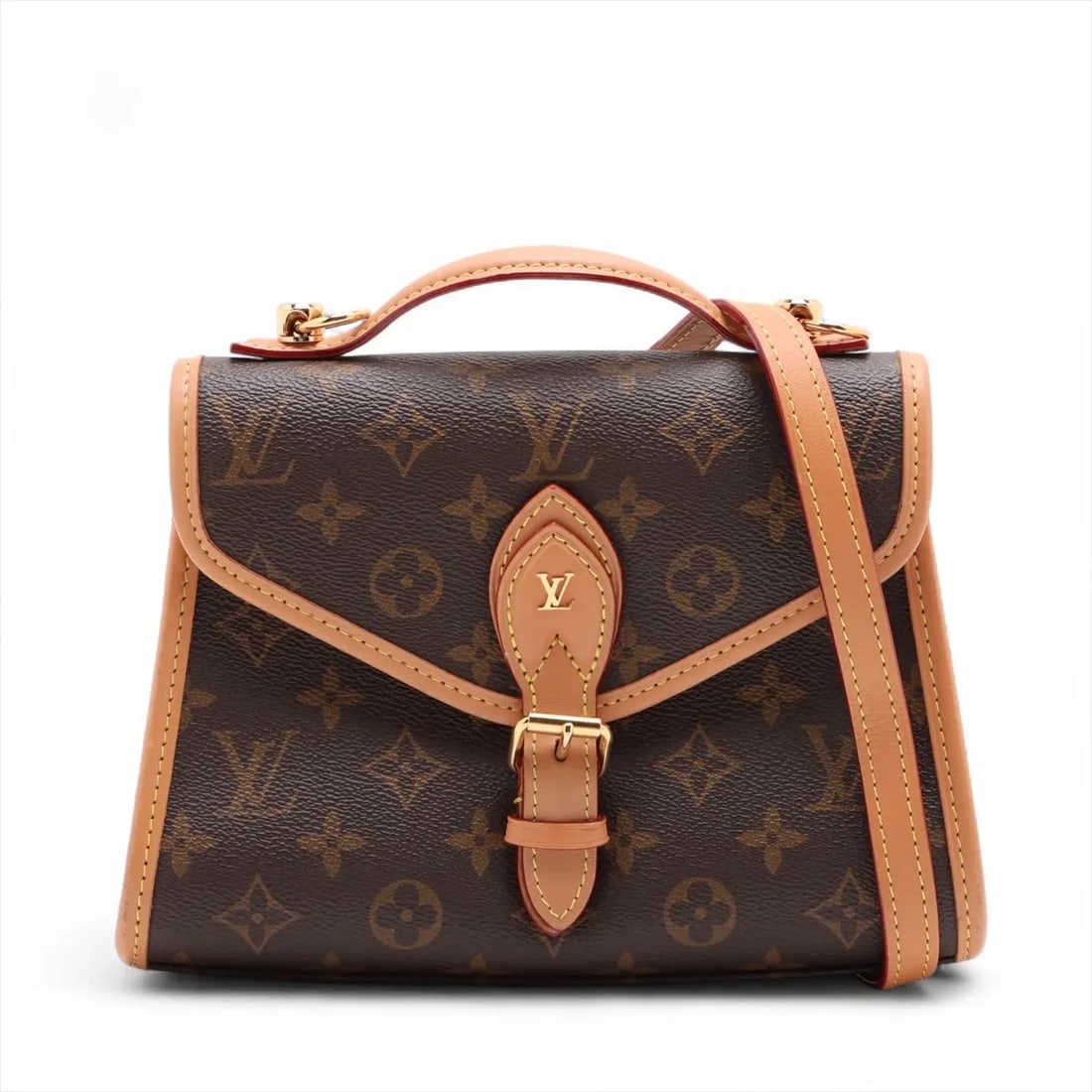 LOUIS VUITTON MONOGRAM LV IVY BROWN: Louis Vuitton Monogram LV ivy Brown Brand: Louis Vuitton Type: Hand bag Material: Monogram Color: Brown Size: Height:6.7inch Length:9.3inch Depth:3.1inch Handle height:0.8inch Shoulder height:23.0