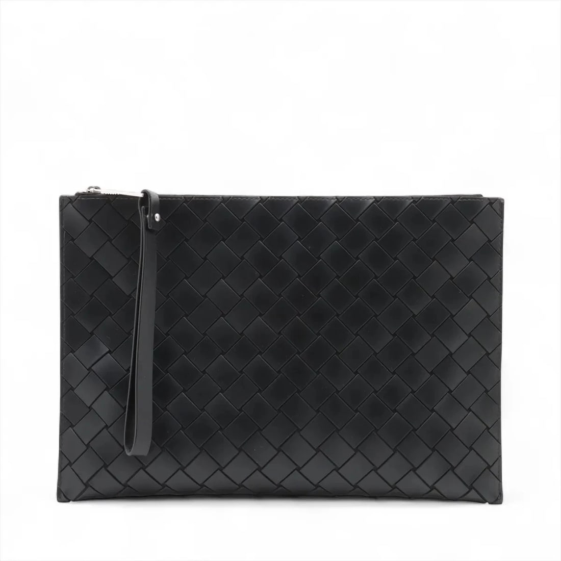 BOTTEGA VENETA INTRECCIATO RUBBER X LEATHER CLUTCH BAG BLACK: Bottega Veneta Intrecciato Rubber x leather Clutch bag Black Brand: Bottega Veneta Type: Clutch bag Material: Rubber Color: Black Size: Height:7.9inchLength:11.6inch Accessories: None Acce