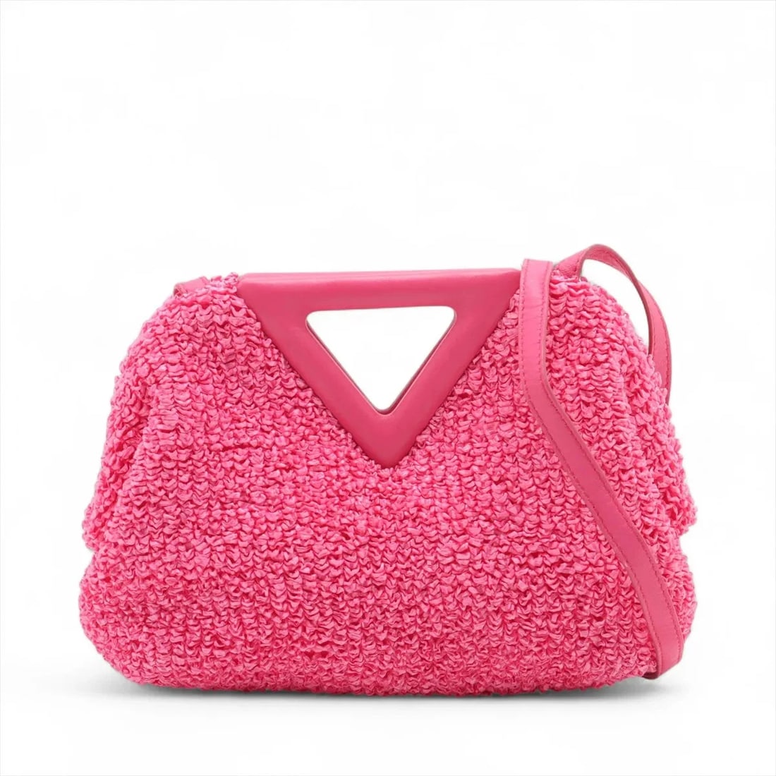 BOTTEGA VENETA RAFFIA X LEATHER SHOULDER BAG (1 of 7)