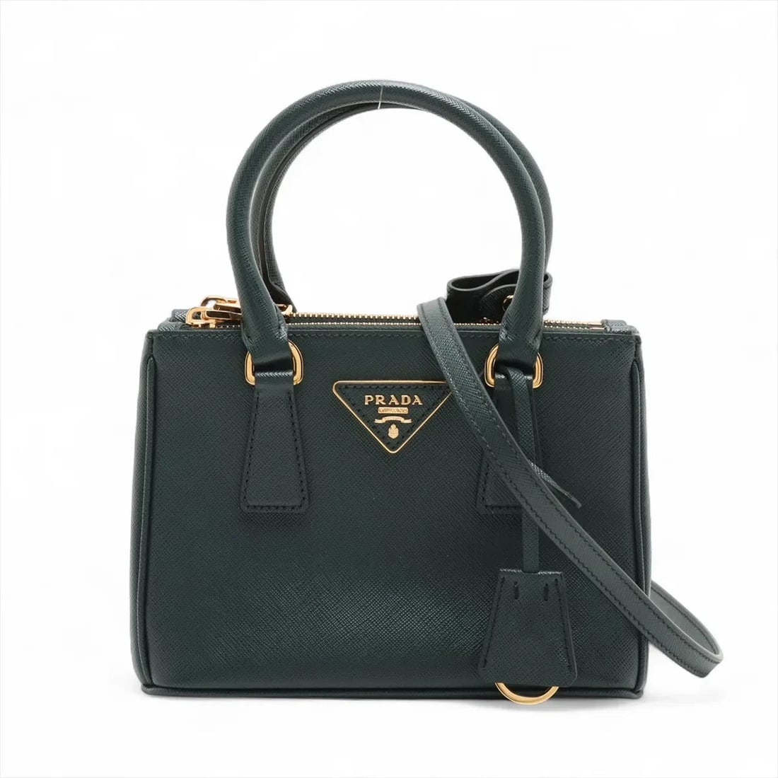 PRADA LEATHER 2 WAY HANDBAG (1 of 7)