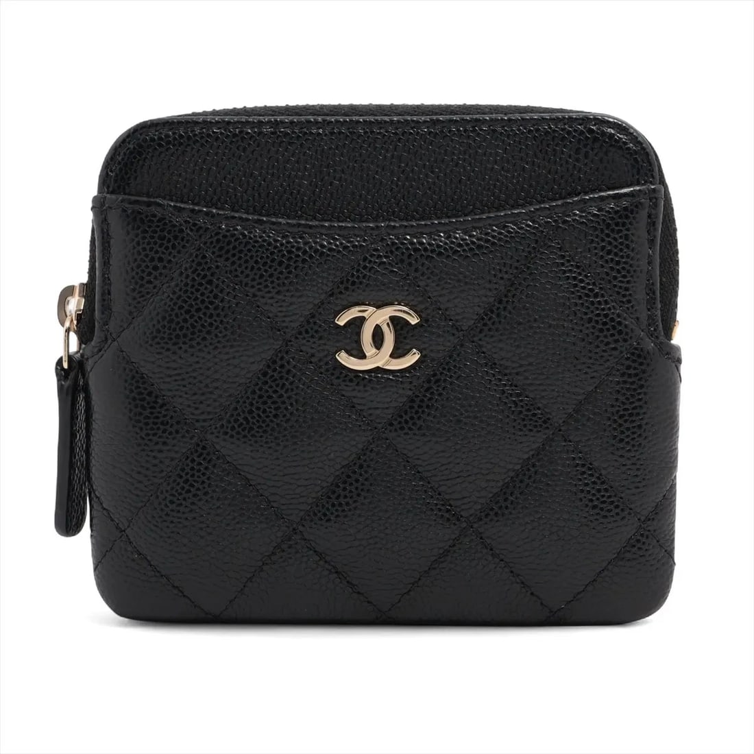 CHANEL MATELASSE CAVIAR SKIN COIN PURSE BLACK GOLD (1 of 3)