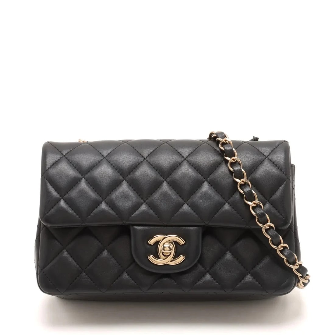 CHANEL MINI MATELASSE 20 LAMBSKIN SINGLE FLAP SINGLE CHAIN BAG (1 of 8)