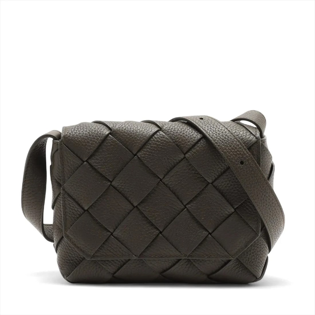 BOTTEGA VENETA MAXI INTRECCIATO DIAGONO LEATHER SHOULDER BAG (1 of 5)