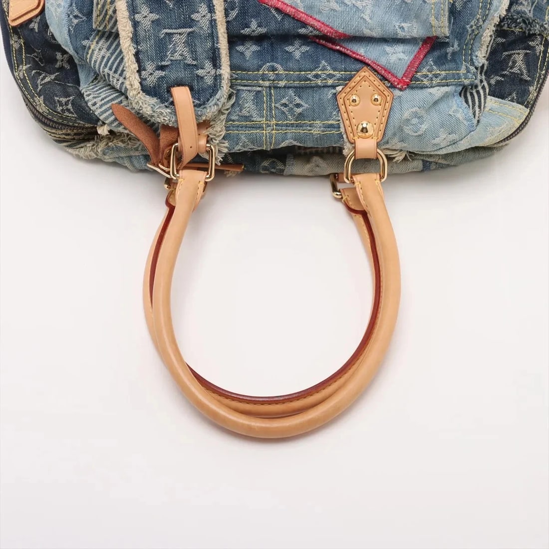 LOUIS VUITTON MONOGRAM DENIM PATCHWORK BOWLY BLUE - 5