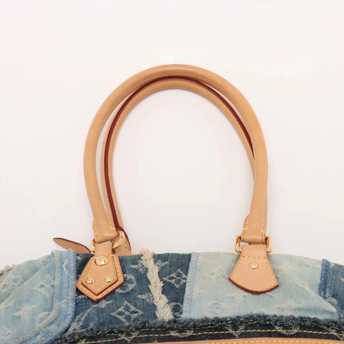 LOUIS VUITTON MONOGRAM DENIM PATCHWORK BOWLY BLUE - 6