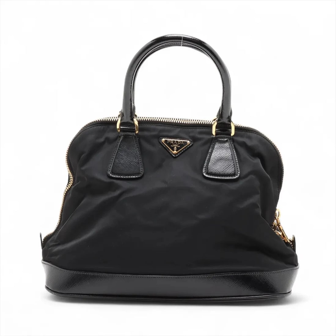PRADA SAFFIANO X TEST NYLON X LEATHER HAND BAG (1 of 5)