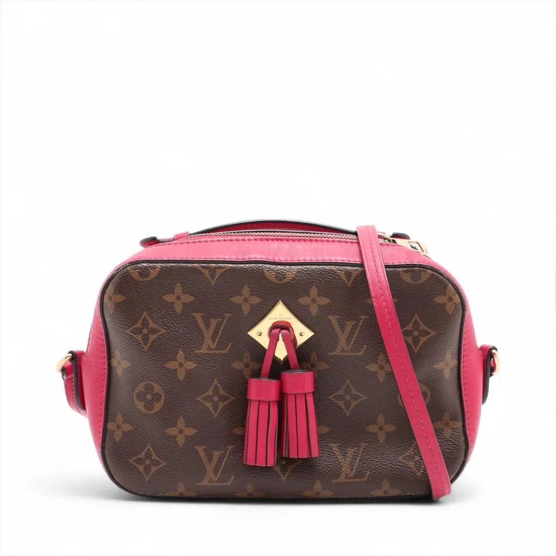LOUIS VUITTON MONOGRAM SAINTONGE BROWN X PINK: Louis Vuitton Monogram Saintonge brown x pink Brand: Louis Vuitton Type: Shoulder bag Material: Monogram Color: Brown Size: Height:5.9inch Length:8.7inch Depth:2.8inch Handle height:1.2inch