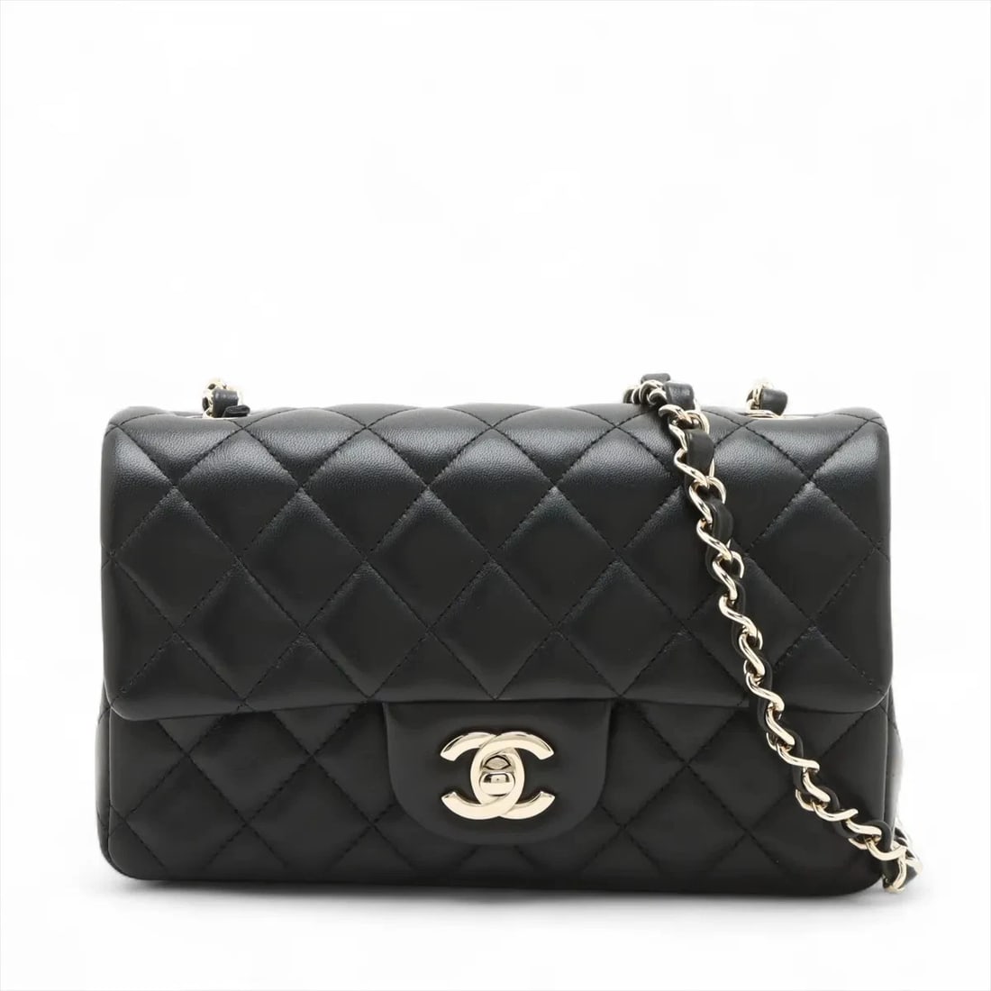 CHANEL MINI MATELASSE 20 LAMBSKIN SINGLE FLAP SINGLE CHAIN BAG (1 of 6)