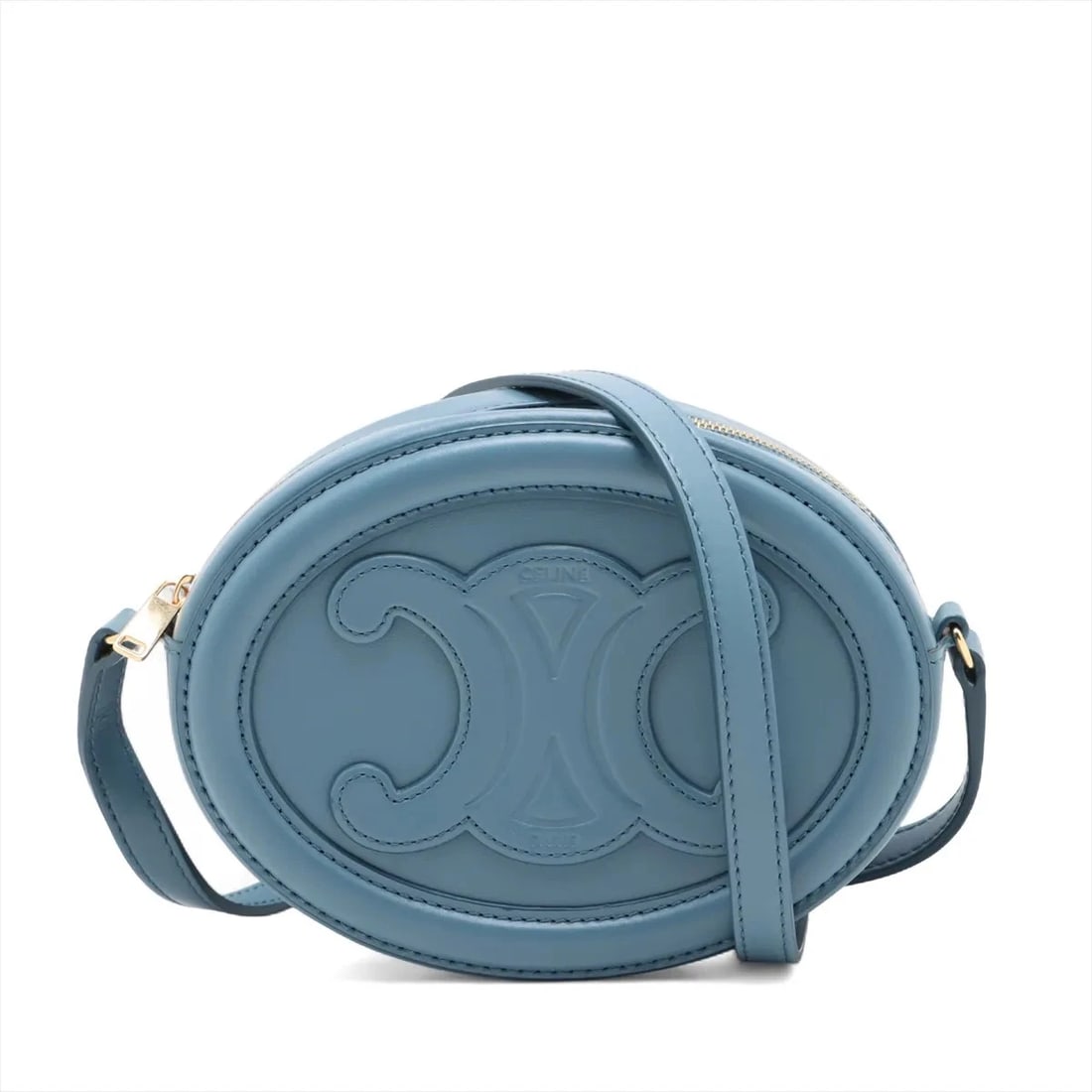 CELINE OVAL PERTH CUIR TRIOMPHE LEATHER SHOULDER BAG (1 of 6)