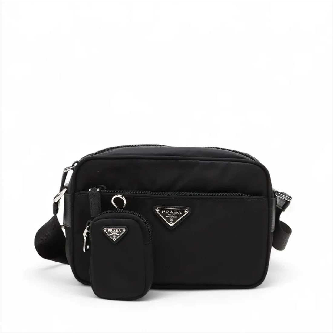PRADA TESSUTO NYLON SHOULDER BAG BLACK (1 of 7)