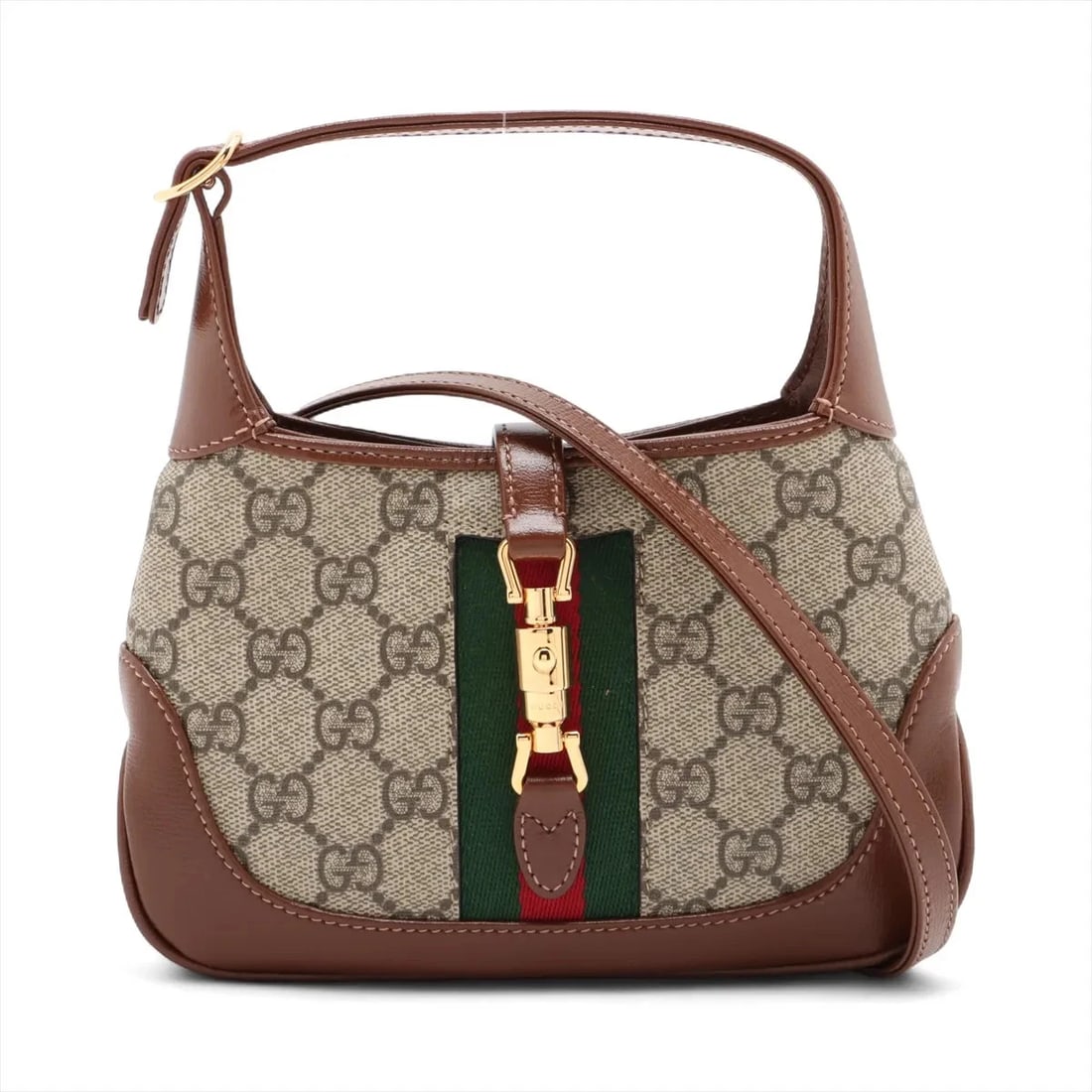 GUCCI JACKIE GG SUPREME PVCX LEATHER 2 WAY HANDBAG (1 of 8)