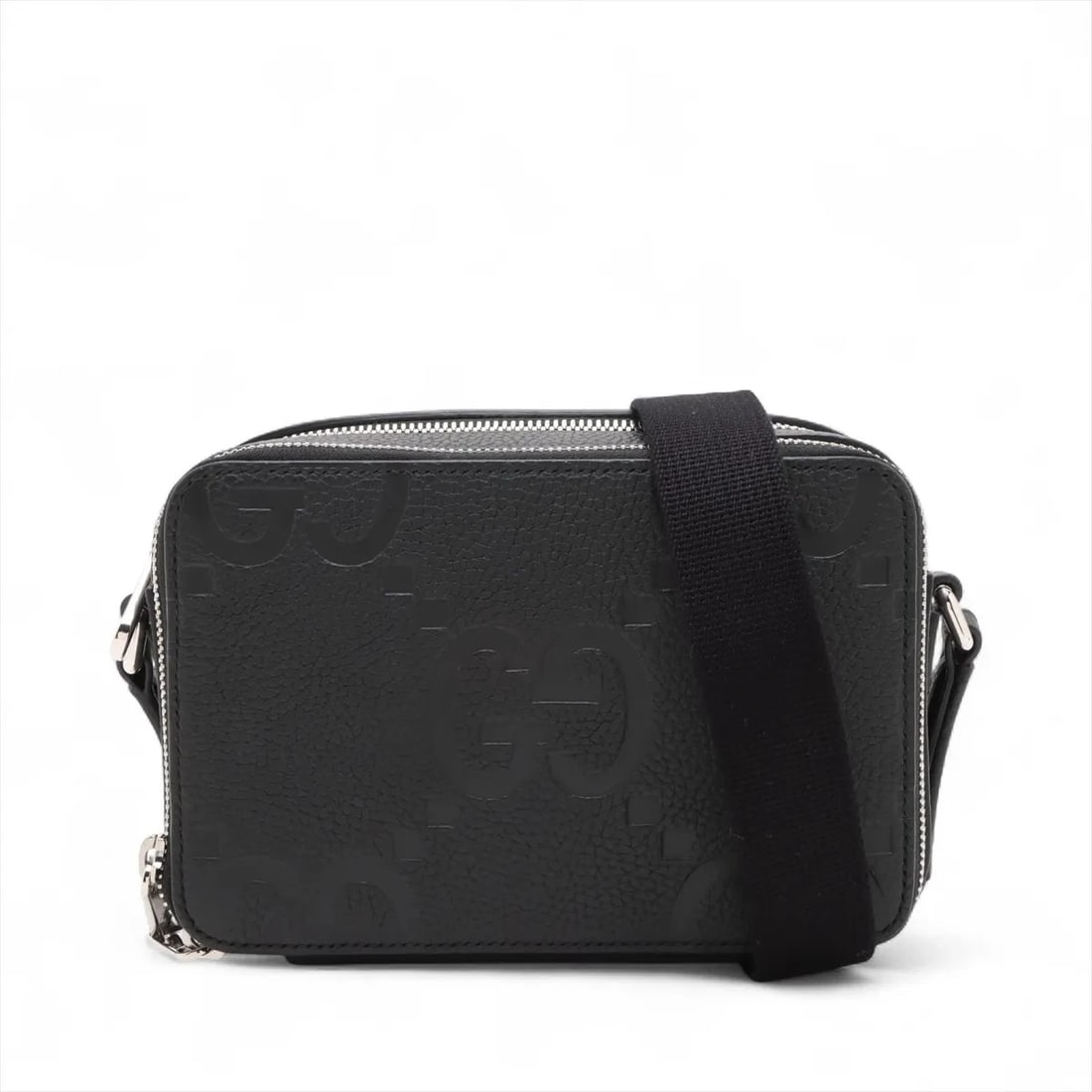 GUCCI JUMBO GG LEATHER SHOULDER BAG BLACK: Gucci Jumbo GG Leather Shoulder bag Black Brand: Gucci Type: Shoulder bag Material: Leather Color: Black Size: Height:4.9inch Length:7.1inch Depth:2.8inch Shoulder height:25.0inch Accessories: No