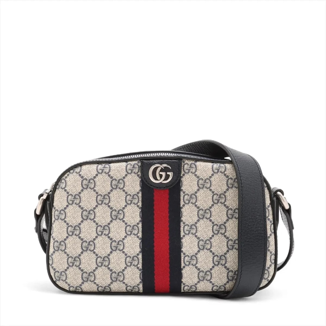 GUCCI GG SUPREME OPHIDIA PVCX LEATHER SHOULDER BAG: Gucci GG Supreme Ophidia PVCx leather Shoulder bag Brand: Gucci Type: Shoulder bag Material: PVC Color: Navy Blue Size: Height:5.5inch Length:9.6inch Depth:2.8inch Shoulder height:21.3inch Access