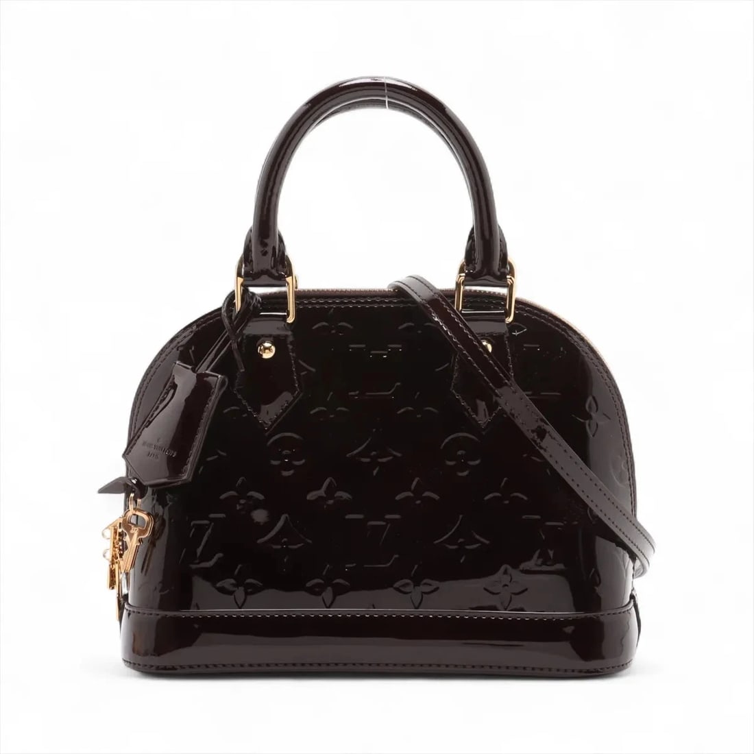 LOUIS VUITTON VERNIS ALMA BB PURPLE: Louis Vuitton Vernis Alma BB Purple Brand: Louis Vuitton Type: Hand bag Material: None Color: Purple Size: Height:6.9inch Length:9.3inch Depth:4.5inch Handle height:3.3inch Shoulder height:21.9inc