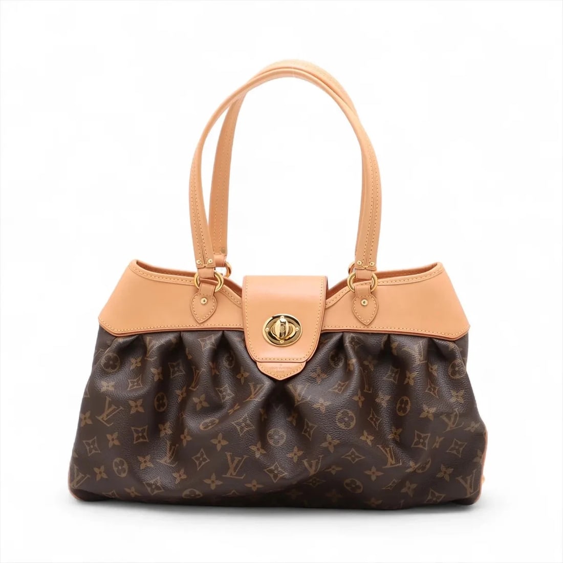 LOUIS VUITTON MONOGRAM BOESHI BROWN: Louis Vuitton Monogram Boeshi Brown Brand: Louis Vuitton Type: Hand bag Material: Monogram Color: Brown Size: Height:10.2inch Length:15.6inch Depth:4.7inch Handle height:8.7inch Accessories: None