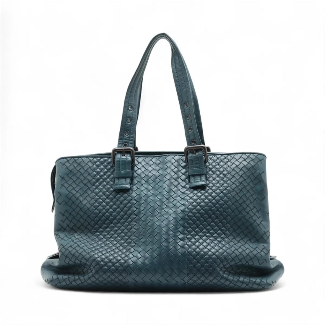 BOTTEGA VENETA INTRECCIO AURELIO LEATHER TOTE BAG (1 of 7)