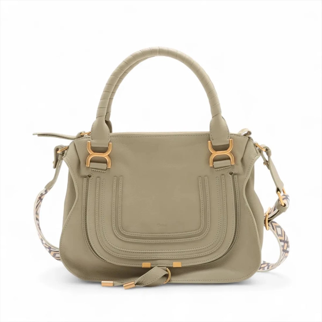CHLOE MERCY LEATHER 2 WAY HANDBAG GREEN: Chloe Mercy Leather 2 Way Handbag Green Brand: Chloe Type: Hand bag Material: Leather Color: Green Size: Height:10.0inch Length:14.0inch Depth:4.3inch Handle height:5.3inch Shoulder height:27.6inc