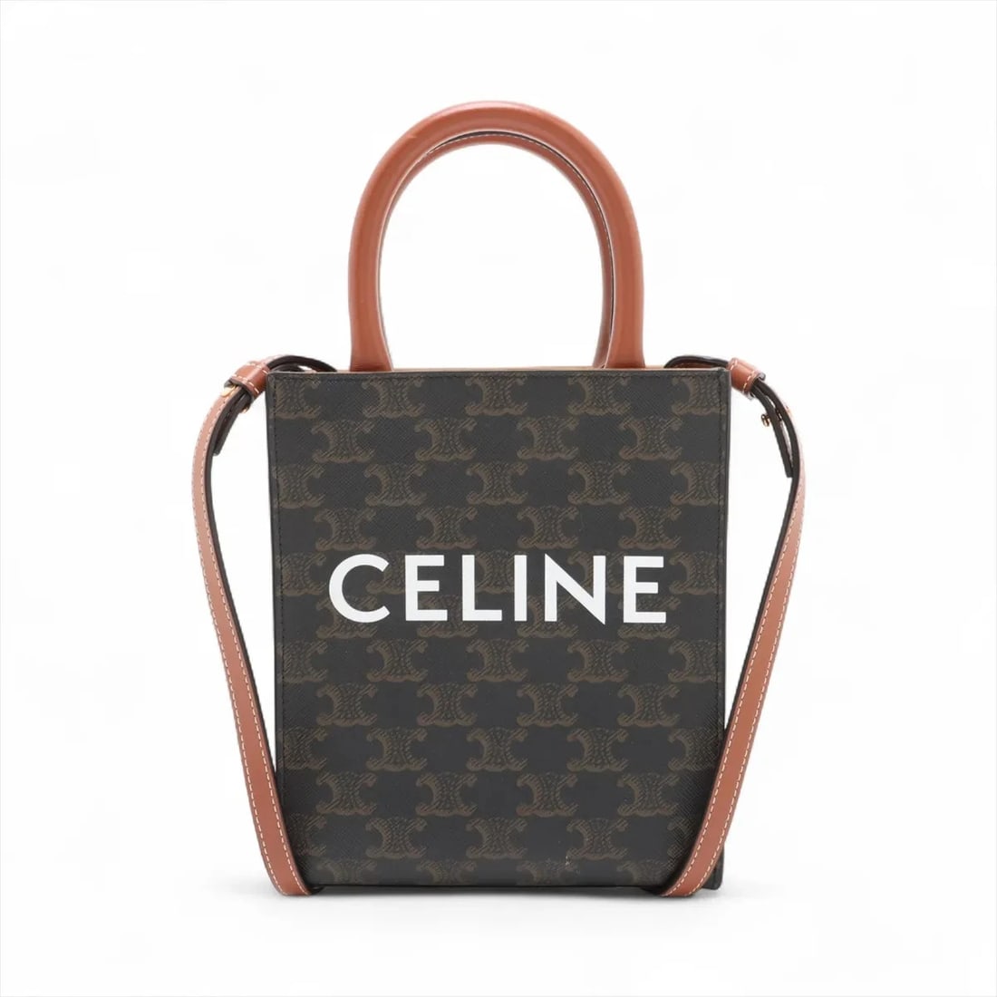 CELINE TRIOMPHE MINI VERTICAL HIPPOPOTAMUS PVCX LEATHER (1 of 10)