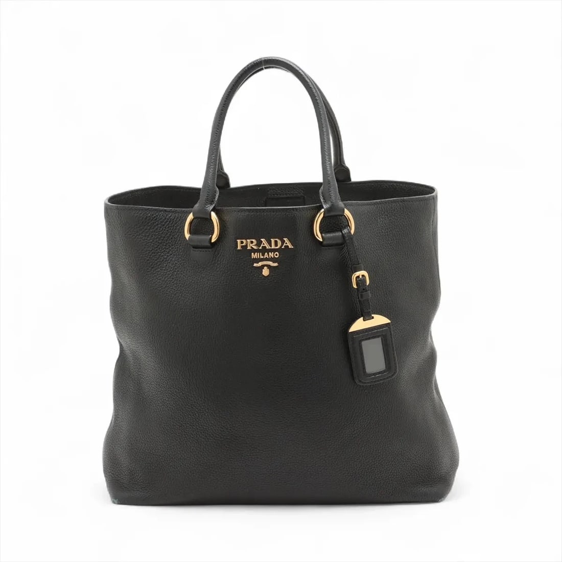 PRADA VITELLO PHENIX LEATHER HAND BAG BLACK (1 of 6)