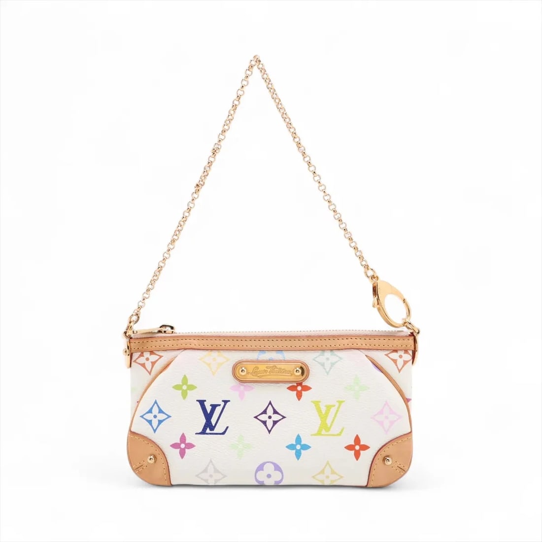 LOUIS VUITTON MULTICOLOR POCHETTE MIRA MM WHITE (1 of 6)