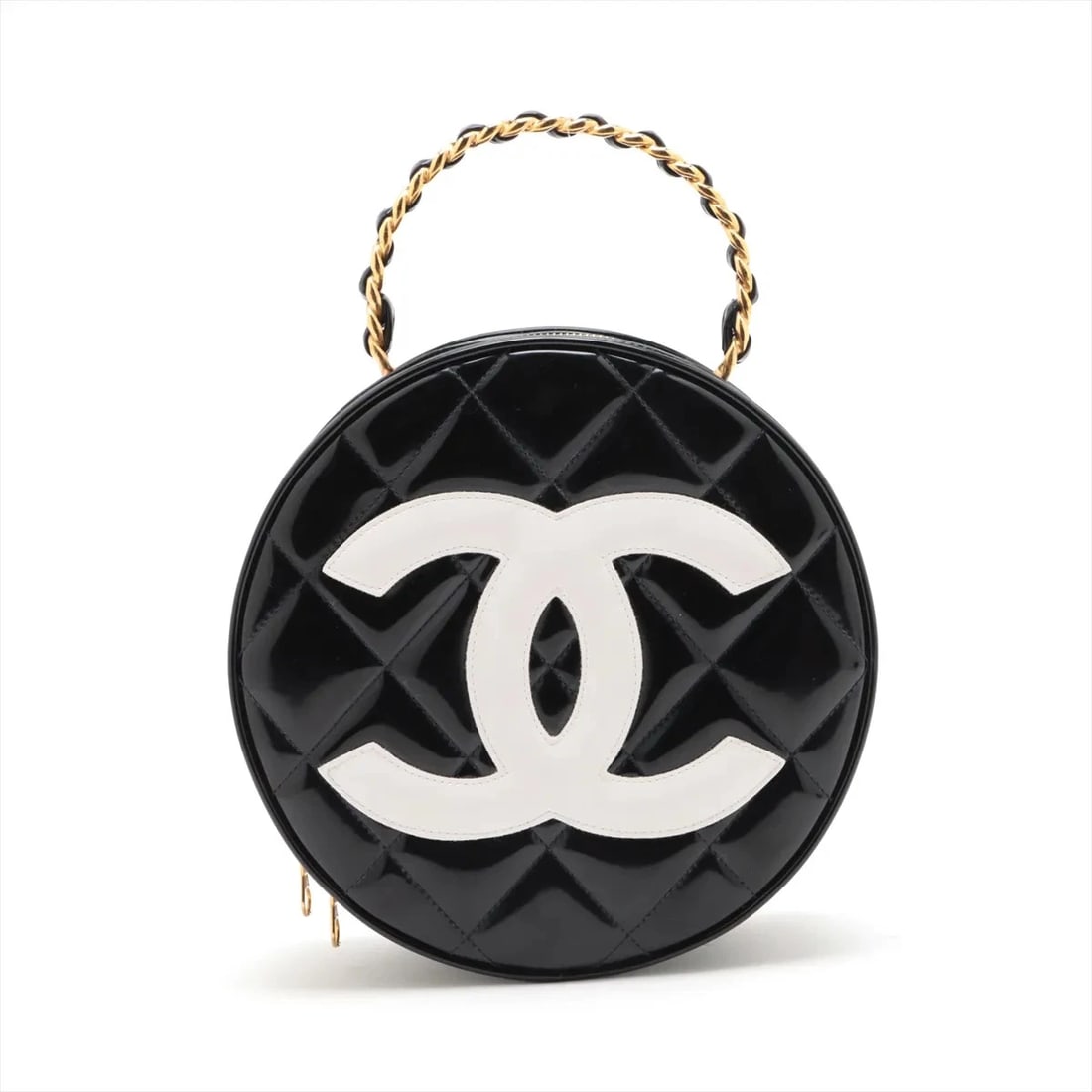 CHANEL COCO MARK PATENT LEATHER HAND BAG (1 of 7)