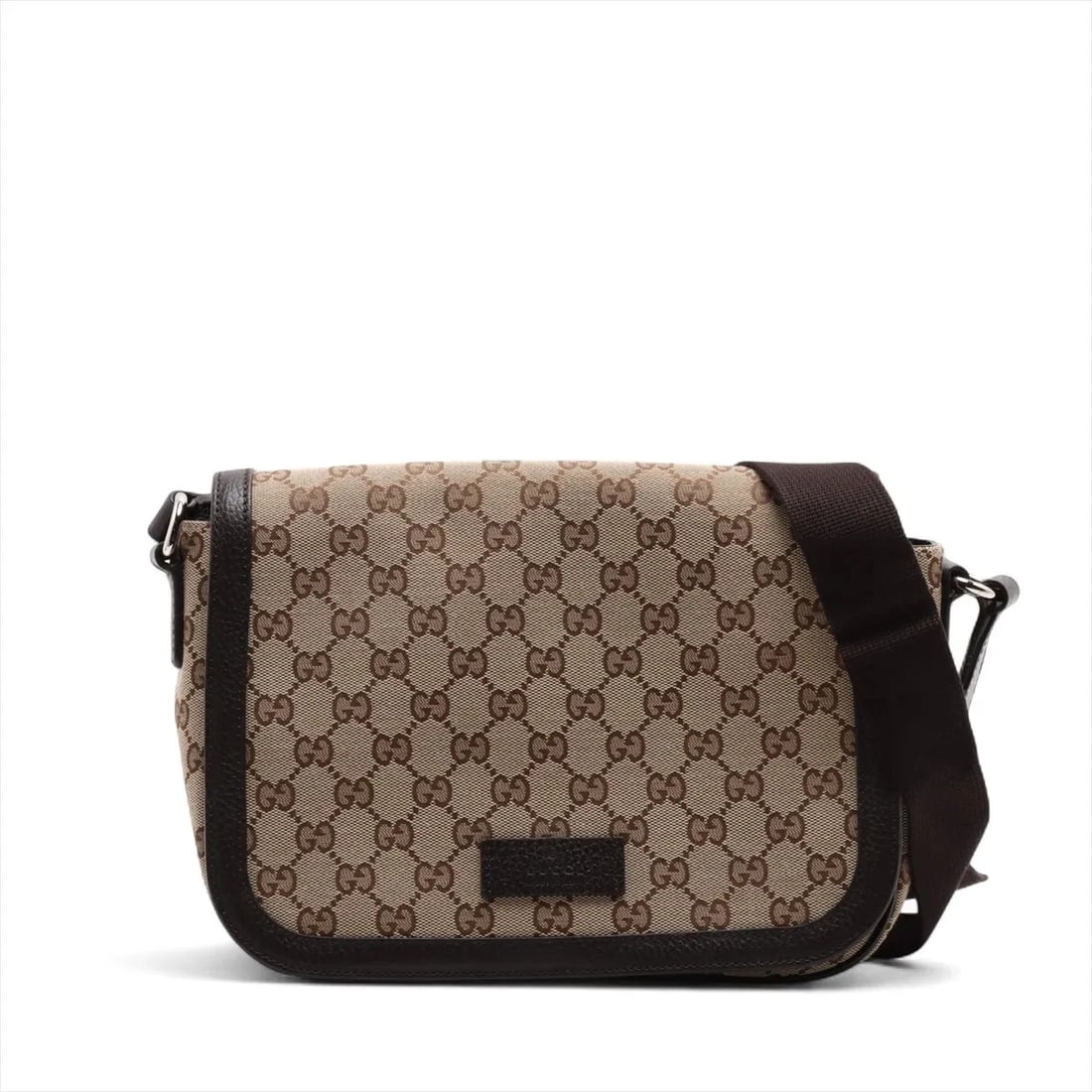 GUCCI GG CANVAS CANVAS X LEATHER SHOULDER BAG (1 of 7)