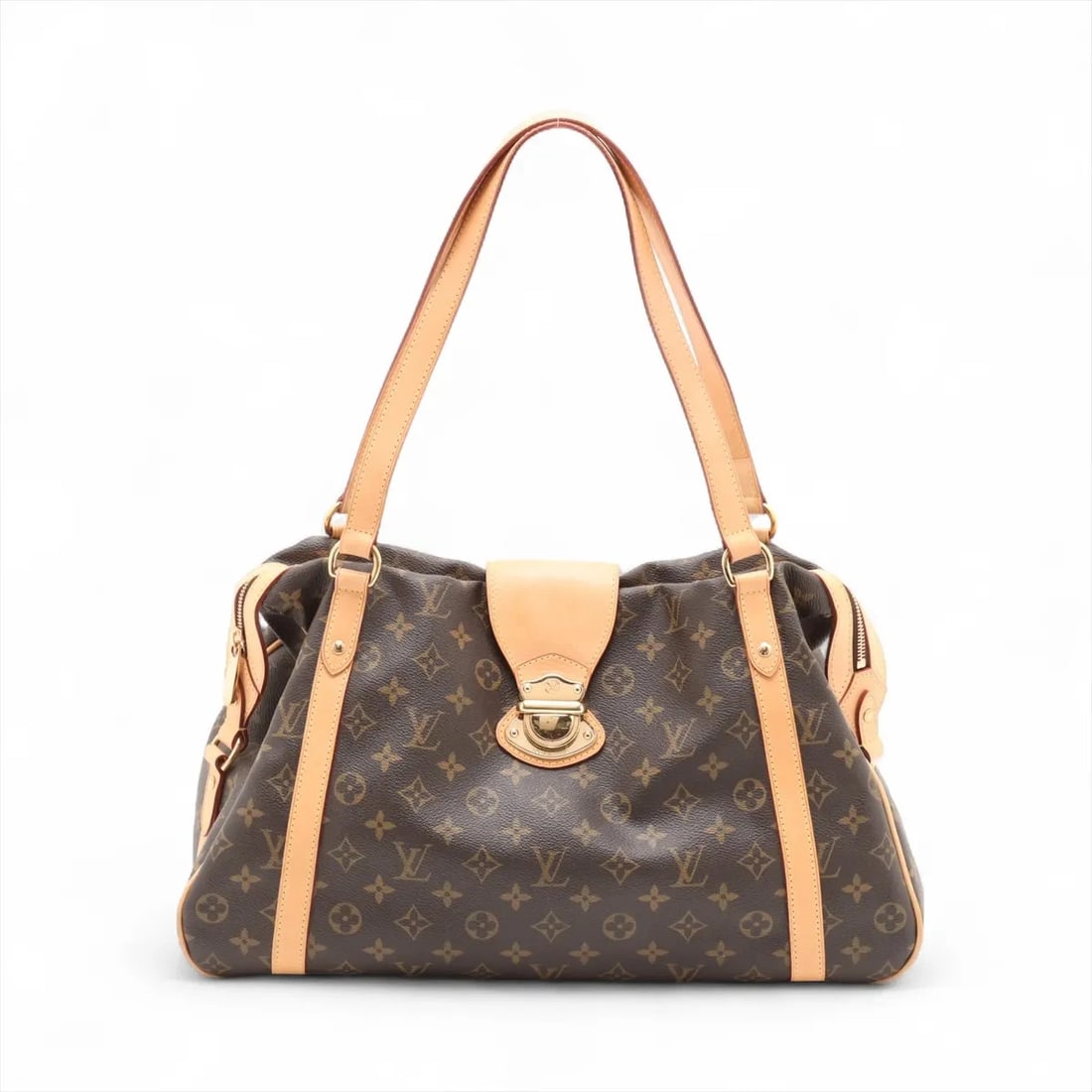 LOUIS VUITTON MONOGRAM STRESA GM BROWN: Louis Vuitton Monogram Stresa GM Brown Brand: Louis Vuitton Type: Shoulder bag Material: Monogram Color: Brown Size: Height:9.6inchLength:16.3inchDepth:5.9inch Accessories: None Accessorie