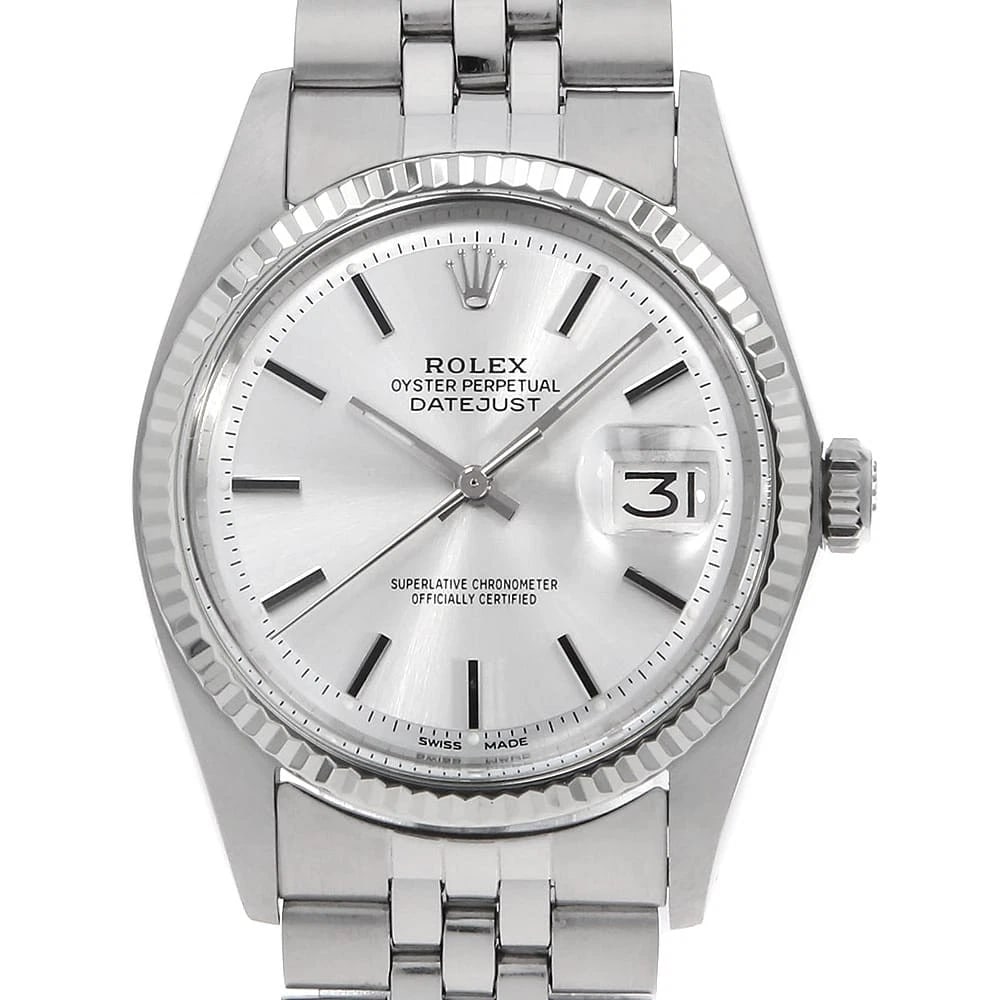 ROLEX DATEJUST SILVER ANTIQUE WATCH (1 of 8)