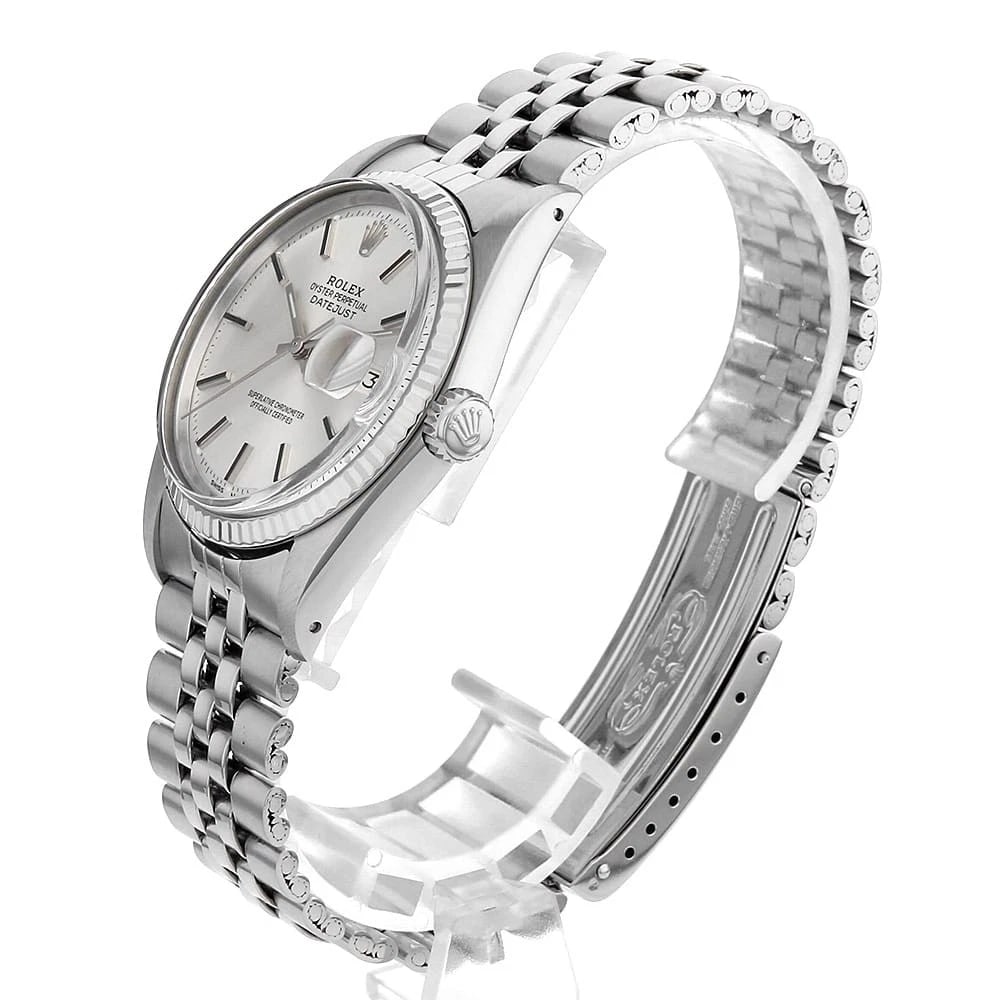 ROLEX DATEJUST SILVER ANTIQUE WATCH - 2