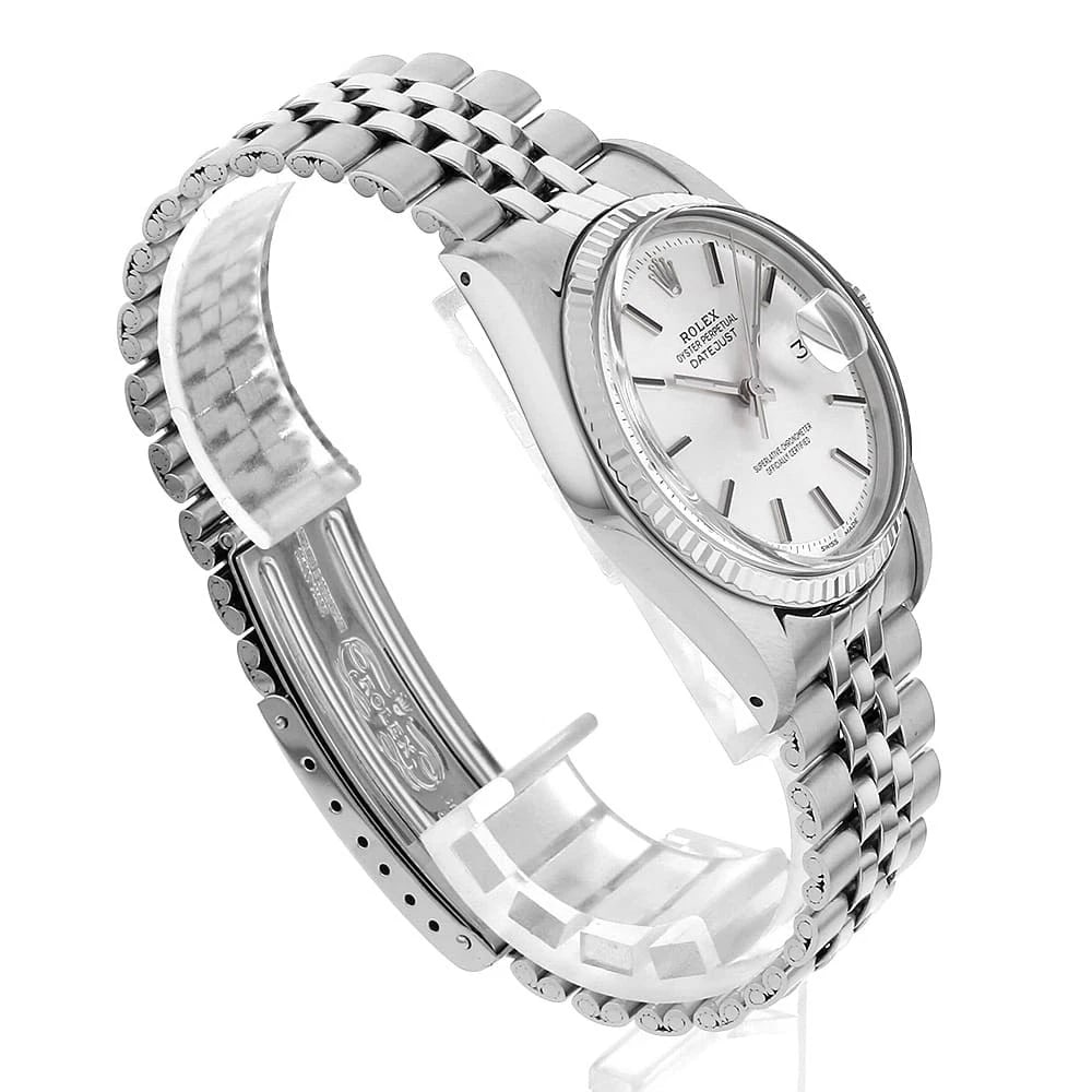 ROLEX DATEJUST SILVER ANTIQUE WATCH - 3