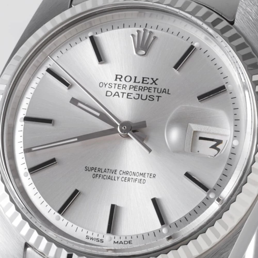 ROLEX DATEJUST SILVER ANTIQUE WATCH - 5