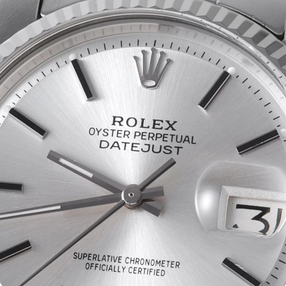 ROLEX DATEJUST SILVER ANTIQUE WATCH - 6