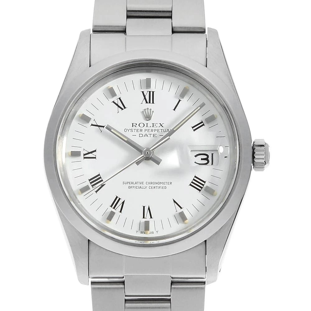 ROLEX OYSTER PERPETUAL WHITE CENTER ROME WATCH: ROLEX Oyster Perpetual white center rome Watch Brand: ROLEX Type: Wrist watch Material: Band Material Stainless Steel, Case Material Stainless Steel Color: Dial Color White Size: Band Size