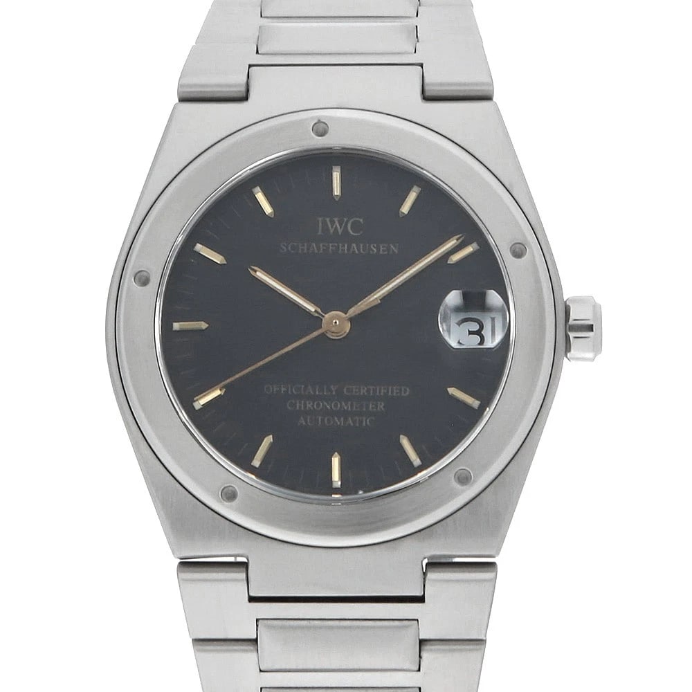 IWC INDIA WATCH: IWC India Watch Brand: IWC Type: Wrist watch Material: Band Material Stainless Steel, Case Material Stainless Steel Color: Dial Color Black Size: Band Size 16cm (6.3inch), Case Size Case:W34mm