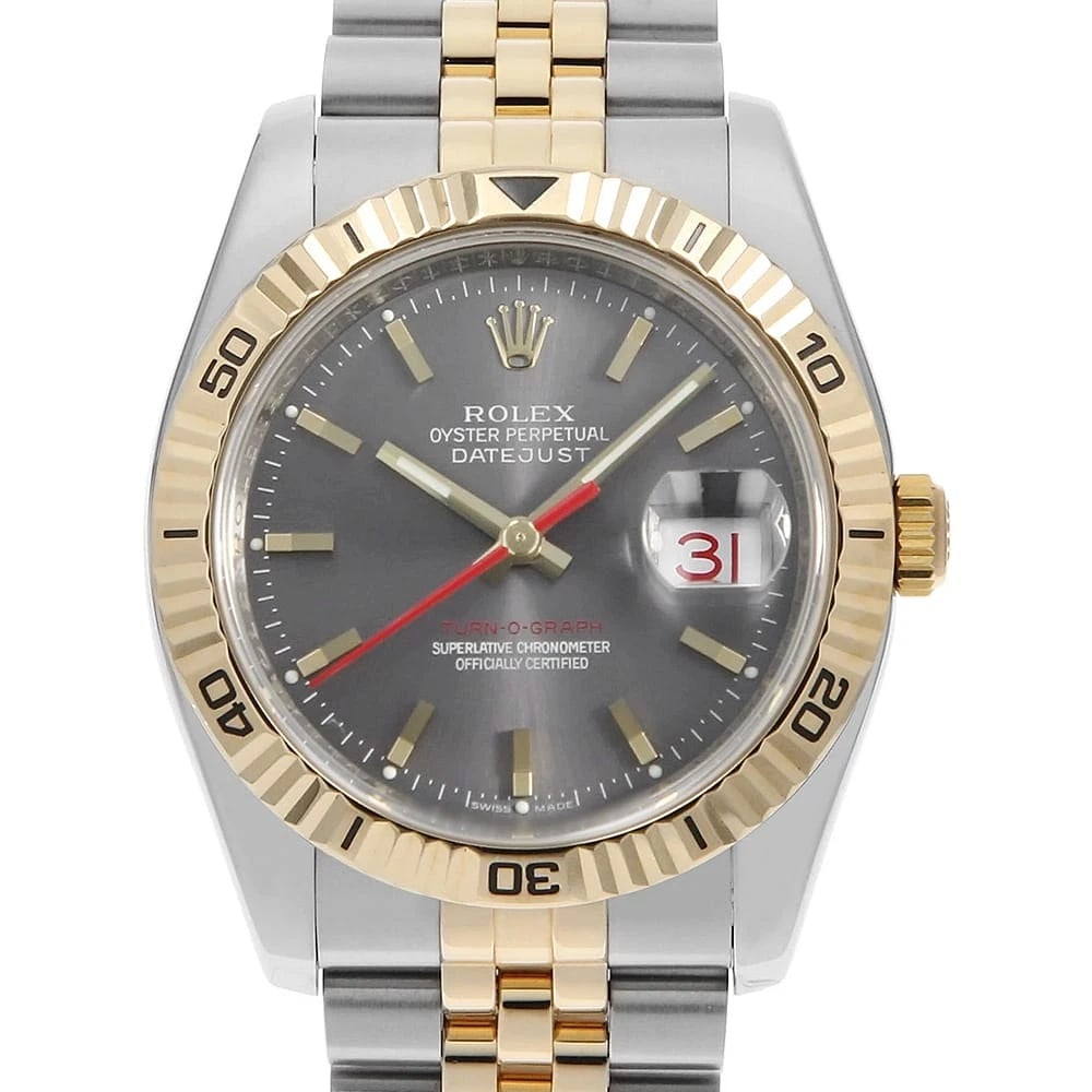 ROLEX TERNOGRAPH WATCH: ROLEX Ternograph Watch Brand: ROLEX Type: Wrist watch Material: Band Material Stainless Steel/Yellow Gold, Case Material Stainless Steel Color: Dial Color Gray Size: Band Size 17.5cm